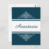 Elegant bloemontwerp briefkaart (Voorkant / Achterkant)