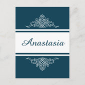 Elegant bloemontwerp briefkaart (Voorkant)