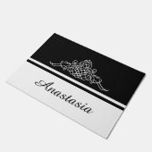 Elegant bloemontwerp deurmat (Schuin)