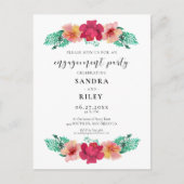 Elegant bloemontwerp Engagement party uitnodiging (Voorkant)