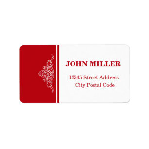 Elegant bloemontwerp etiket