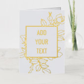 Elegant bloemontwerp gevouwen Folie Kaart (Voorkant)