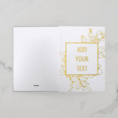 Elegant bloemontwerp gevouwen Folie Kaart (Buiten Laag)