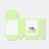 Elegant bloemontwerp in groen geel blauw bedankdoosjes (Uitgevouwen)