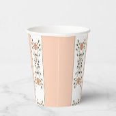 Elegant bloemontwerp in perzik papieren bekers (Rechts)