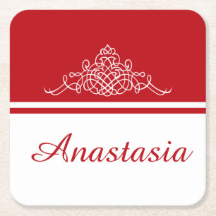 Elegant bloemontwerp kartonnen onderzetters