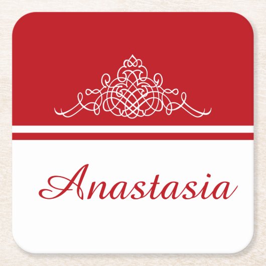 Elegant bloemontwerp kartonnen onderzetters (Voorkant)