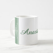 Elegant bloemontwerp koffiemok (Voorkant links)