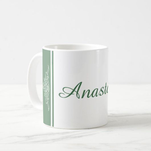 Elegant bloemontwerp koffiemok (Voorkant links)