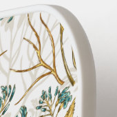 Elegant bloemontwerp met gouden textuur pickleball paddle (Links Detail)