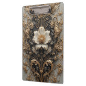 Elegant bloemontwerp met ingewikkelde patronen klembord (Links)