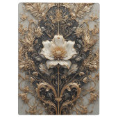Elegant bloemontwerp met ingewikkelde patronen klembord (Achterkant)