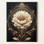 Elegant bloemontwerp met ingewikkelde patronen planner (Achterkant)