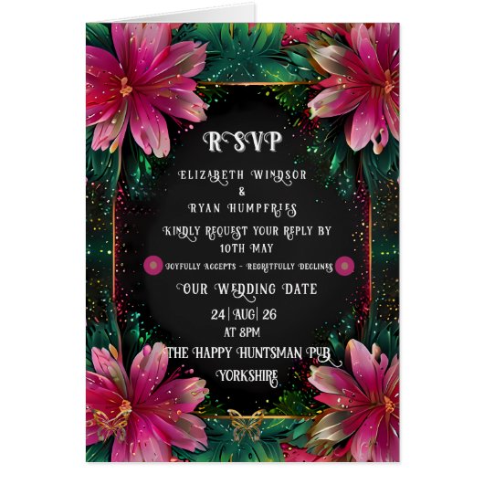 Elegant bloemontwerp met levendige kleuren (Voorkant)