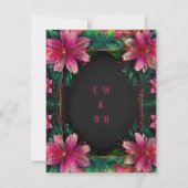 Elegant bloemontwerp met levendige kleuren RSVP kaartje (Achterkant)