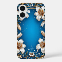 Elegant bloemontwerp met witte lelies iPhone 16 hoesje
