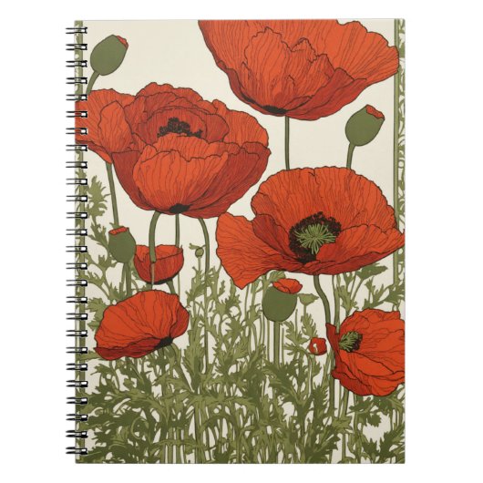 Elegant bloemontwerp notitieboek (Voorkant)