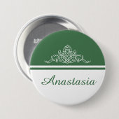 Elegant bloemontwerp ronde button 7,6 cm (Voorkant /achterkant)