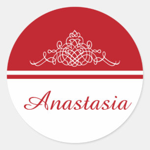 Elegant bloemontwerp ronde sticker