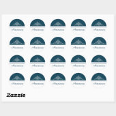 Elegant bloemontwerp ronde sticker (Vel)