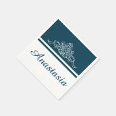 Elegant bloemontwerp servet (Hoek)