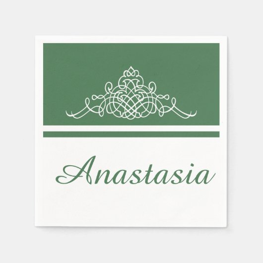 Elegant bloemontwerp servetten (Voorkant)