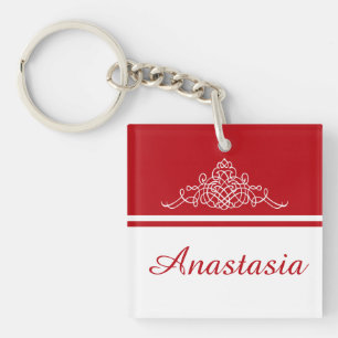 Elegant bloemontwerp sleutelhanger