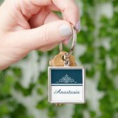 Elegant bloemontwerp sleutelhanger (Hand)