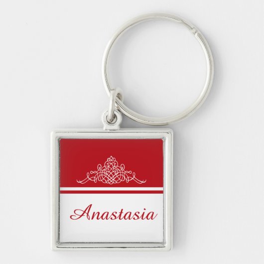 Elegant bloemontwerp sleutelhanger (Voorkant)