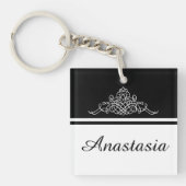 Elegant bloemontwerp sleutelhanger (voorkant)