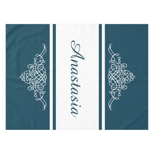 Elegant bloemontwerp tafelkleed (Voorkant (Horizontaal))