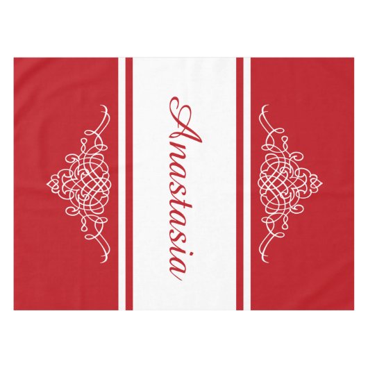 Elegant bloemontwerp tafelkleed (Voorkant (Horizontaal))