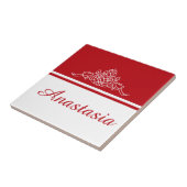 Elegant bloemontwerp tegeltje (Zijkant)