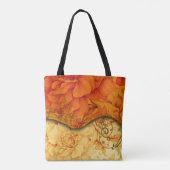 Elegant bloemontwerp tote bag (Achterkant)