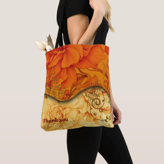 Elegant bloemontwerp tote bag (Dichtbij)