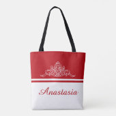 Elegant bloemontwerp tote bag (Achterkant)