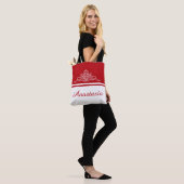 Elegant bloemontwerp tote bag (Op model)