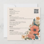 Elegant bloemontwerp, zacht koraal en wijze accent kaart (Achterkant)