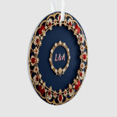 Elegant Bloemornamentontwerp Ornament (voorkant)