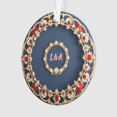 Elegant Bloemornamentontwerp Ornament (voorkant)