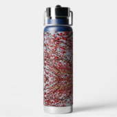 Elegant Bloempatroon Bloesem Waterfles (Achterkant)