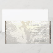 Elegant bloempatroon condoleance dank je P kaart (Voorkant / Achterkant)