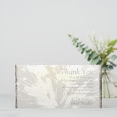 Elegant bloempatroon condoleance dank je P kaart (Staand voorkant)