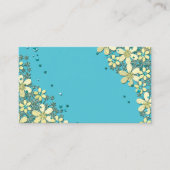 Elegant, bloempatroon, gele bloemen visitekaartje (Voorkant)
