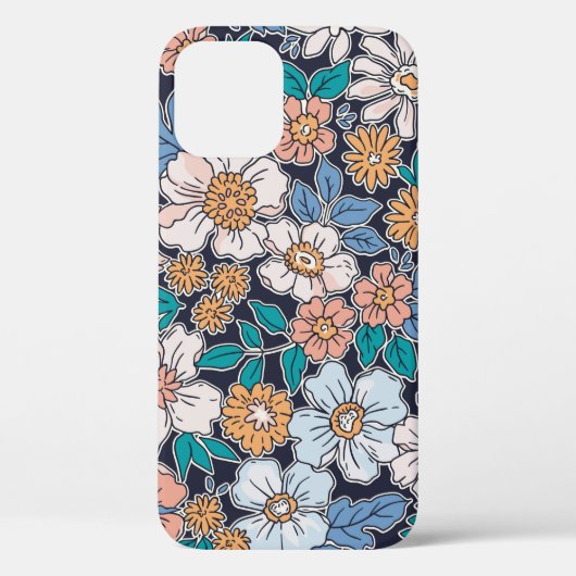 Elegant bloempatroon in kleine handtekenbloem. Case-Mate iPhone case (Achterkant)
