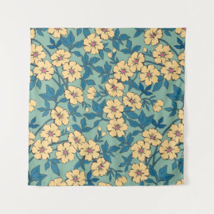 Elegant bloempatroon in kleine handtekenbloem.  wandkleed