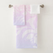 Elegant bloempatroon in pastelkleuren bad handdoek (Insitu)