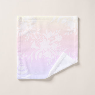Elegant bloempatroon in pastelkleuren kussen ba washandje