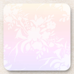 Elegant bloempatroon in pastelkleuren, laptoptas bier onderzetter