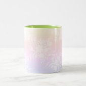 Elegant bloempatroon in pastelkleuren tweekleurige koffiemok (Center)